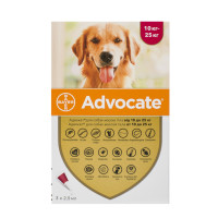 Капли от блох, отодектоза, саркоптоза Bayer Advocate для собак 10-25 кг, цена за 1 пипетку