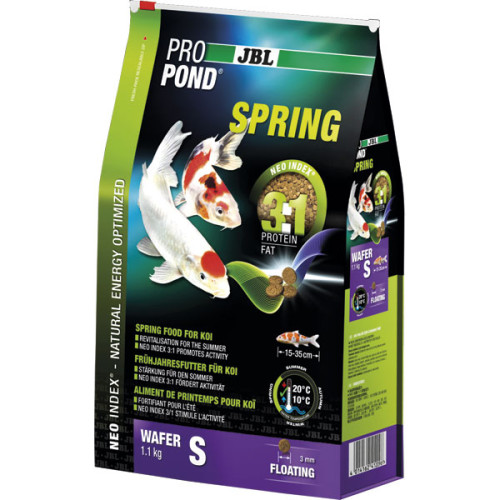 Весняний корм JBL ProPond Spring S для невеликих котрі, 1.1 кг