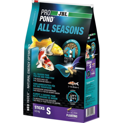 Всесезонний корм JBL ProPond All Seasons S для невеликих ставкових риб, 1.1 кг