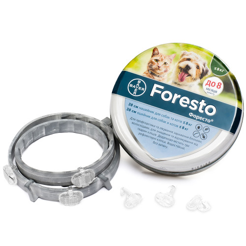 Нашийник Bayer Foresto проти бліх та кліщів для котів і собак, 38 см