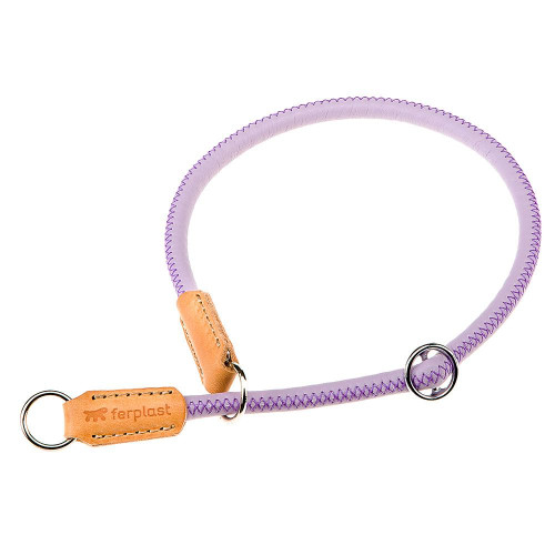 Нашийник-полуудавка Ferplast Derby CS10 / 60 Purple для собак з еко-шкіри, чорна, A: 60 см, 10 мм