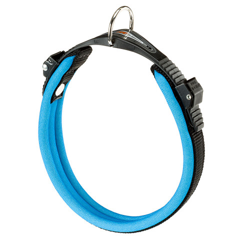 Нашийник на м'якій підкладці Ferplast Ergofluo C15 / 42 Blue для собак, A: 34 ÷ 42 см, B: 15 мм