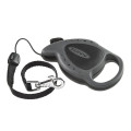 Поводок-рулетка для собак до 8 кг Ferplast Flippy Deluxe Mini Black зі шнуром, чорний, 3 м