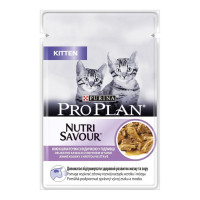 Вологий корм Purina Pro Plan Cat Nutrisavour Kitten для кошенят, з індичкою, 85 г Вологий корм Purina Pro Plan Cat Nutrisavour Kitten для кошенят, з індичкою, 85 г