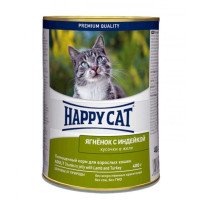 Консерва Happy Cat Dose Lamm & Truth Gelee для дорослих котів вагою близько 4 кг, з ягням, 400 г Консерва Happy Cat Dose Lamm & Truth Gelee для дорослих котів вагою близько 4 кг, з ягням, 400 г