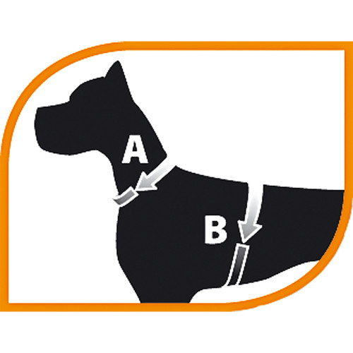 Нейлонова шлейки Ferplast Easy P Small Black для собак, A = B: 35 ÷ 53 см, 10 мм