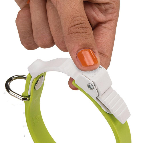 Еластичний нашийник з системою регулювання Ferplast Ergoflex C15 / 22 Green для собак, A: 18 ÷ 22 см, B: 15 мм