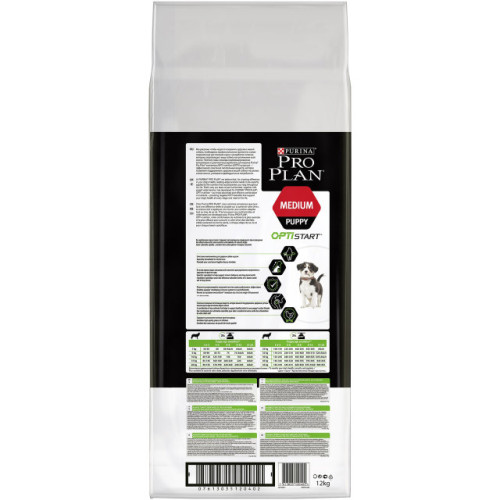 Сухий корм Purina Pro Plan Dog Medium Puppy OptiStart для цуценят середніх порід, з куркою, 3 кг
