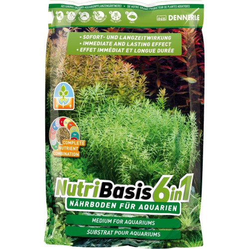 Ґрунтова підгодівля Dennerle Nutri Basis 6 in 1 для акваріумних рослин, 2,4 кг