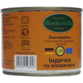 Вологий корм Baskerville для котів, індичка і яловичина, 200 г