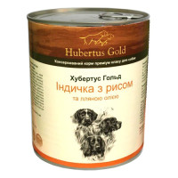 Влажный корм Hubertus Gold для собак, индюшка с рисом, 800 г