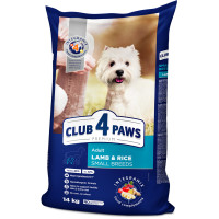 Сухий корм Клуб 4 Лапи Adult Small Breeds Premium для дорослих собак малих порід, з ягням і рисом, 14 кг Сухий корм Клуб 4 Лапи Adult Small Breeds Premium для дорослих собак малих порід, з ягням і рисом, 14 кг