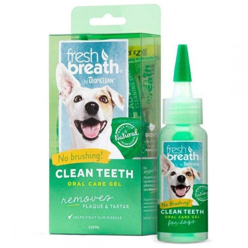 Гель для чищення зубів TropiClean Clean Teeth Gel для котів і собак, 118 мл