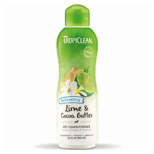 Кондиціонер TropiClean Lime & Cocoa для зволоженою шкіри і зниження линьки для собак і котів, 592 мл