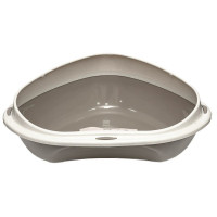 Туалет кутовий з бортиком Georplast Shuttle Corner для котів, 58×48×20.5 см, сірий Туалет кутовий з бортиком Georplast Shuttle Corner для котів, 58×48×20.5 см, сірий