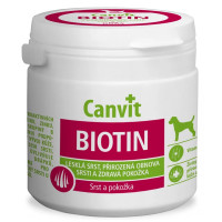 Витаминная добавка Canvit Biotin for Dogs для восстановление шерсти во время линьки у собак, 100 г