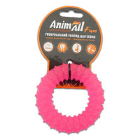 Іграшка AnimAll Fun кільце з шипами, коралове, 9 см Іграшка AnimAll Fun кільце з шипами, коралове, 9 см