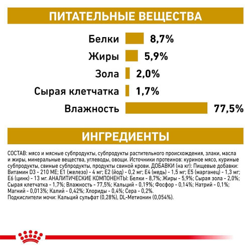 Вологий корм Royal Canin Urinary S / O Ageing 7 + при сечокам'яній хворобі у собак старше 7 років, 85 г