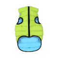 Двостороння світиться куртка AiryVest Lumi L65 для собак, салатово-блакитна