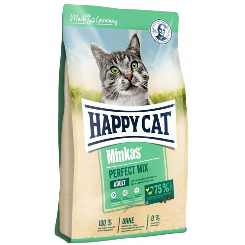 Сухий корм Happy Cat Minkas Perfect Mix для дорослих кішок, с птахом, ягням і рисом, 1.5 кг