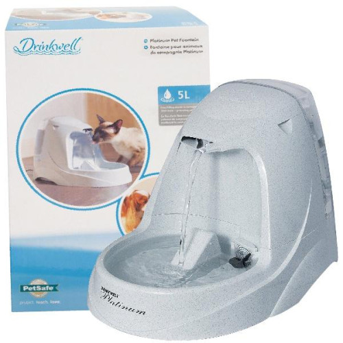 Поїлка-фонтан автоматична PetSafe Drinkwell Platinum Pet для собак і котів, 5 л, 40×20×27 см
