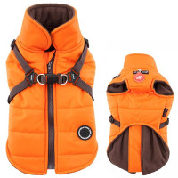 Жилет Puppia Mountaineer з шлеєю, для собак, розмір XL, помаранчевий Жилет Puppia Mountaineer з шлеєю, для собак, розмір XL, помаранчевий