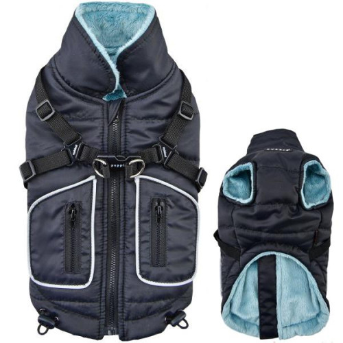 Жилет Puppia Pioneer з шлеєю, для собак, розмір XXL, чорний