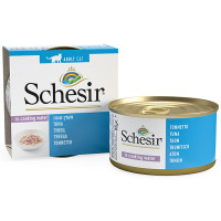 Консерви Schesir Tuna Natural Style натуральні, для котів, тунець у власному соку, банку 85 г