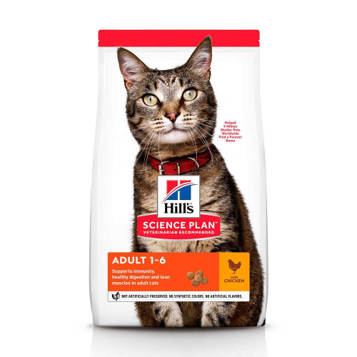 Сухий корм Hill's Science  Plan Adult для котів, з куркою, 15 кг