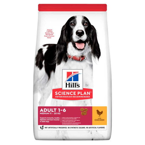 Сухий корм Hill's Science  Plan Adult Medium для собак, з куркою, 2.5 кг