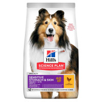Сухий корм Hill's Science  Plan Adult Sensitive Stomach & Skin Medium для собак, з куркою, 2.5 кг