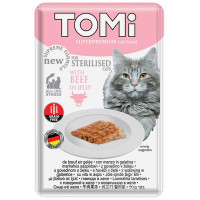 Консерви Tomi Sterilised Beef in Jelly яловичина в желе, для стерилізованих котів, пауч, 85 г Консерви Tomi Sterilised Beef in Jelly яловичина в желе, для стерилізованих котів, пауч, 85 г