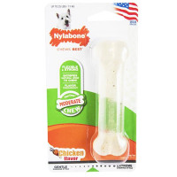Жувальна іграшка Nylabone FlexiChew Regular кістка для собак з помірним стилем гризенія, смак курки Жувальна іграшка Nylabone FlexiChew Regular кістка для собак з помірним стилем гризенія, смак курки