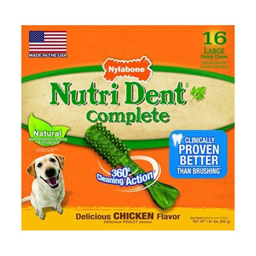 Ласощі Nylabone Nutri Dent Chicken Large для чищення зубів для собак, смак курки, 4 шт, ціна за 1 шт