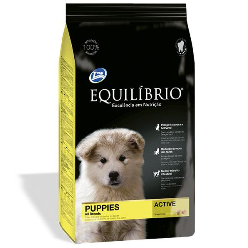 Сухий корм Equilibrio Dog суперпреміум, для цуценят середніх порід, 15 кг
