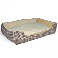 Лежак K&H Self-Warming Lounge Sleeper для собак і котів, коричнево-кавовий, 76×61×23 см Лежак K&H Self-Warming Lounge Sleeper для собак і котів, коричнево-кавовий, 76×61×23 см