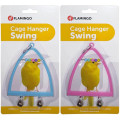 Іграшка Flamingo Swing Abacus Bell для птахів, жердинка, дзвіночок, рахунки, 10х13 см