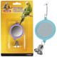 Іграшка Flamingo Mirror Round Bell для папуг, кругле, дзеркало з дзвіночком, 6 см