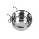 Годівниця Flamingo Steel Hook для кроликів, в клітку з власником, нержавіюча, 600 мл