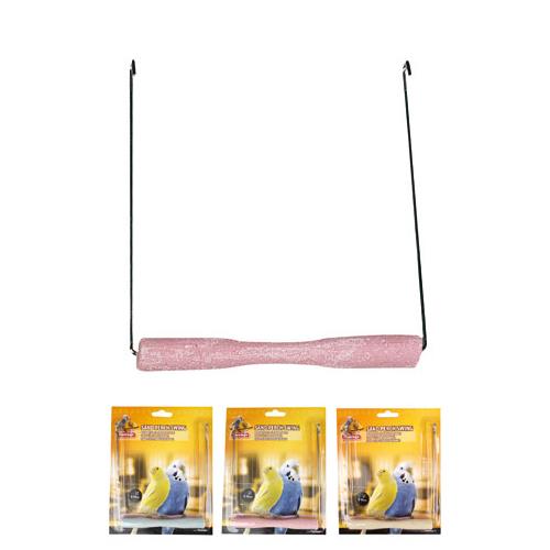Іграшка Flamingo Swing Sand Perch для птахів, гойдалки з піщаної жердинку, 14х1.5 см