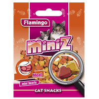 Ласощі Flamingo Miniz Mini Hearts для котів, сердечко зі смаком м'яса, 50 г