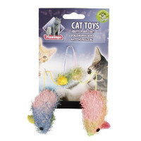 Іграшки Flamingo Cloth Mouse Catnip для котів, миші з котячої м'ятою, 5 см, 2 шт Іграшки Flamingo Cloth Mouse Catnip для котів, миші з котячої м'ятою, 5 см, 2 шт