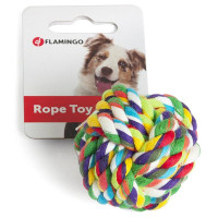 Іграшка Flamingo Cotton Ball для собак, м'яч плетений мотузковий, бавовна, 5.5 см Іграшка Flamingo Cotton Ball для собак, м'яч плетений мотузковий, бавовна, 5.5 см