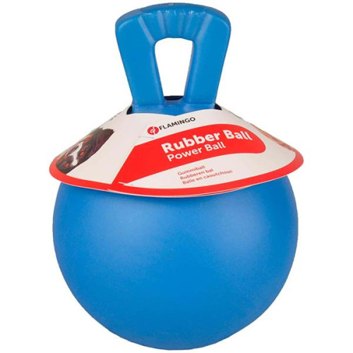 Іграшка Flamingo Power Ball для великих собак, м'яч плаваючий з ручкою, гума, 22 см