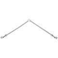 Повідець-спарка Flamingo Twin Chain для собак, метал, 2.5 мм, 2×30 см