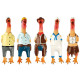 Іграшка Flamingo Chicken Village People для собак з пищалки, латекс, 24х7х5 см