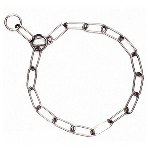 Нашийник Flamingo Long Link Chain ланцюжок для собак, довге ланка, метал, 58 см, 4 мм