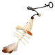 Іграшка Flamingo Skeleton Mouse для котів з котячою м'ятою, підвісна миша, плюш, 20х9х5 см