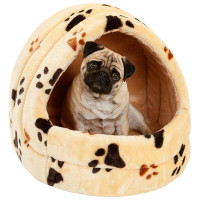 Будиночок Flamingo Lying Cave Track Сam печера, для котів і собак, плюш, бежевий, 50×46×40 см Будиночок Flamingo Lying Cave Track Сam печера, для котів і собак, плюш, бежевий, 50×46×40 см