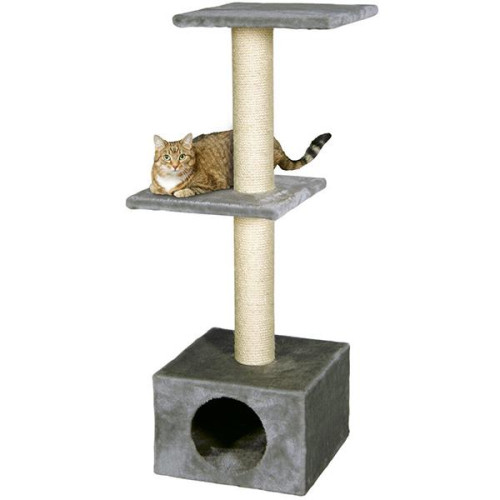 Кігтеточки Flamingo Smaragd Grey ігровий комплекс для котів, 2 рівня, сірий, 103×35×42 см